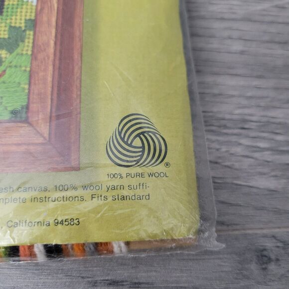 VTG Sunset Designs jiffy needlepoint Tiger Cub Donna Enstaff 5458 Pure Wool Yarn - Picture 4 of 5